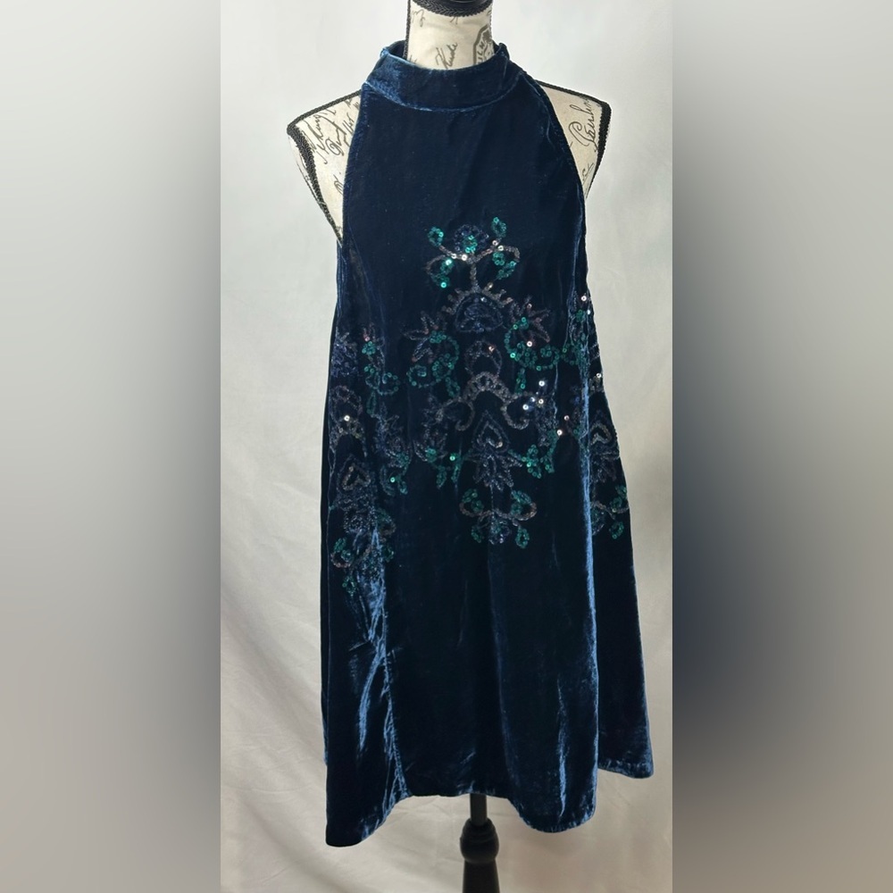 Free People Navy Mini Dress - Picture 2 of 13
